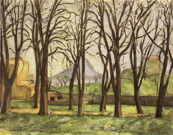 Paul Cezanne Chestnut Trees at the jas de Bouffan in Winter oil painting picture